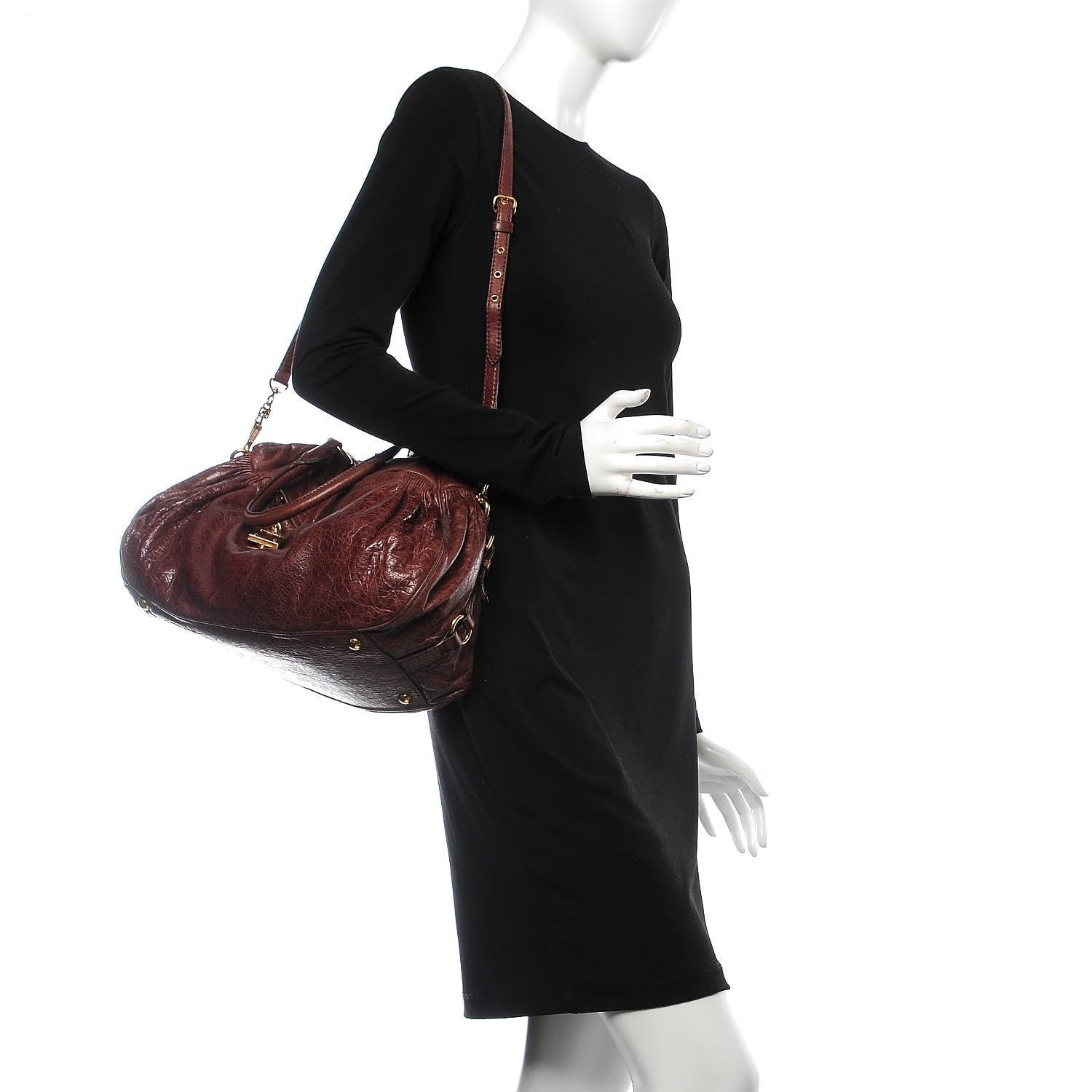 Miu Miu Nappa Medium Charm Satchel Ribes 3 of 19