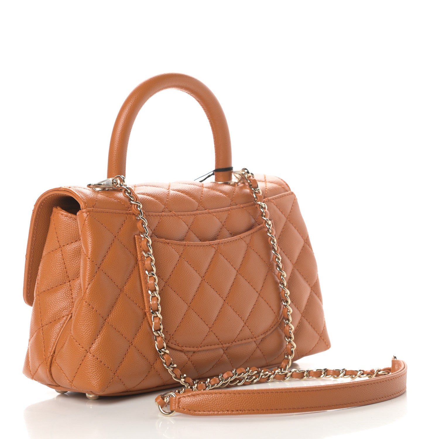 Chanel Caviar Quilted Mini Coco Handle Flap Brown 3 of 11