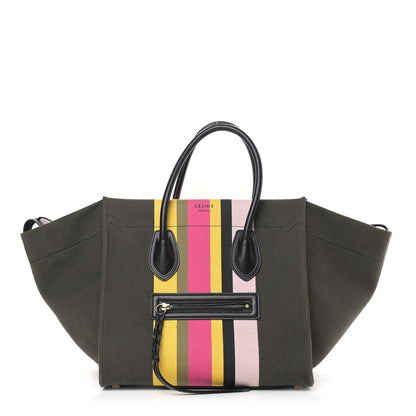 Celine Canvas Striped Medium Phantom Luggage Multicolor 1 of 13