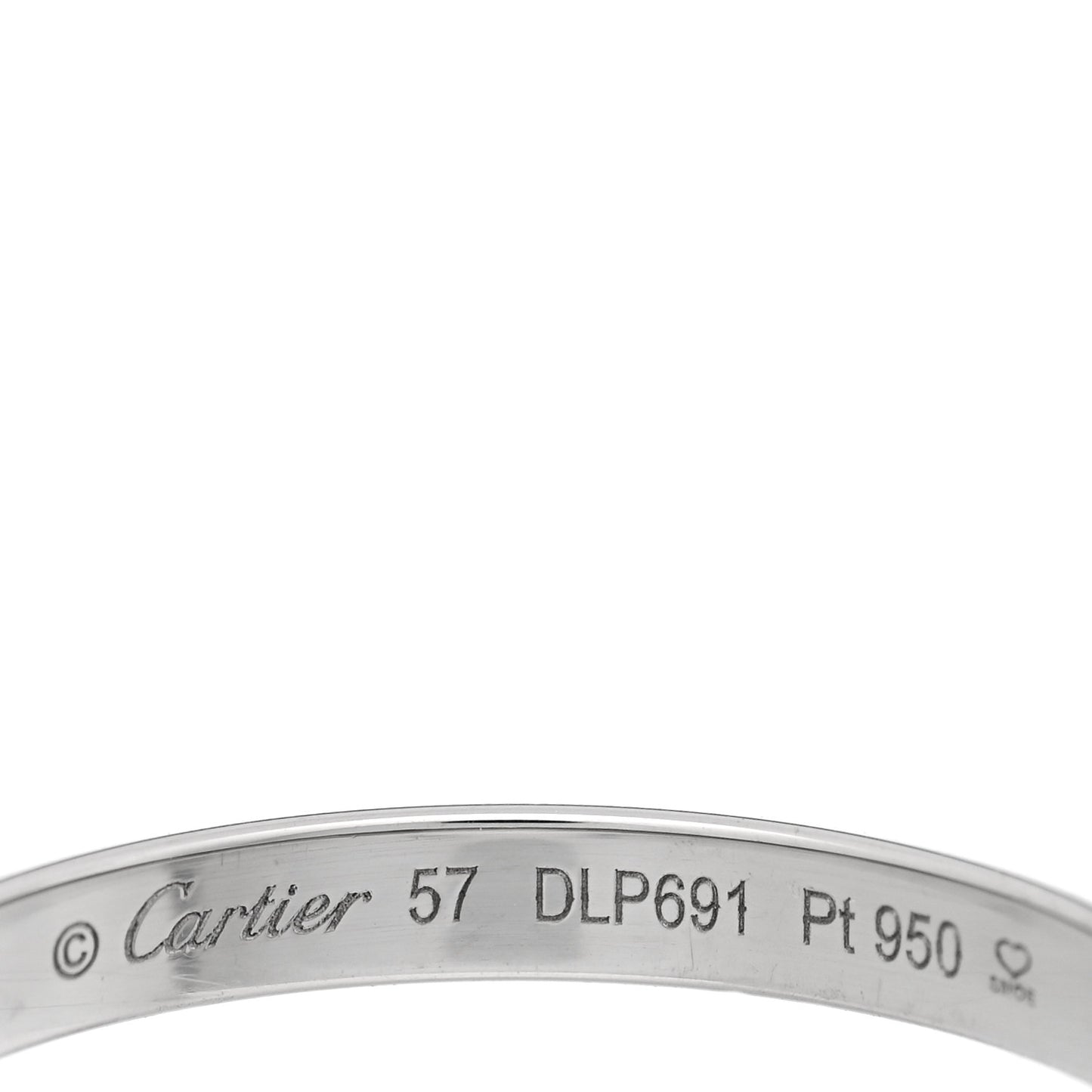 Platinum 2.5mm 1895 Wedding Band Ring 57 8