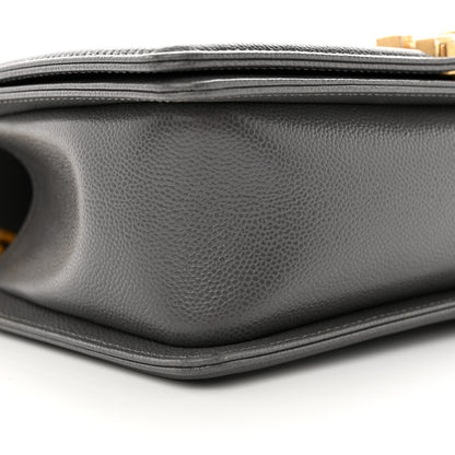 Chanel Caviar Quilted Medium Boy Flap Grey 9 of 10