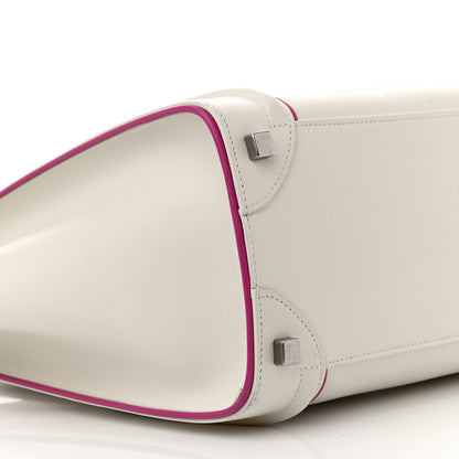 Celine Smooth Calfskin Micro Luggage White Magenta 9 of 16