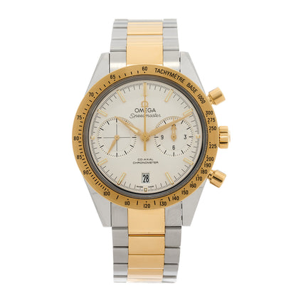Omega Stainless Steel 18K Yellow Gold 41mm Speedmaster 57 Co-Axial Chronometer Automatic Watch Silver 331.20.42.51.02.001 1 of 5