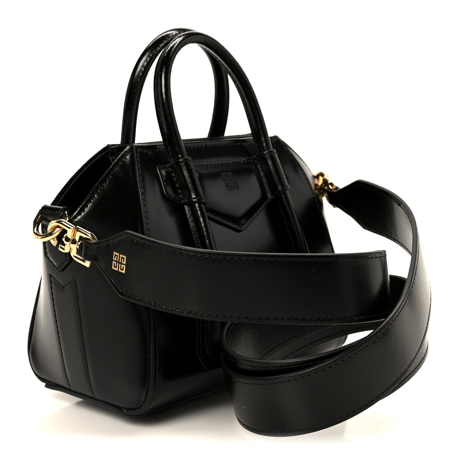 Givenchy Box Calfskin Mini Lock Antigona Shoulder Bag Black 3 of 9