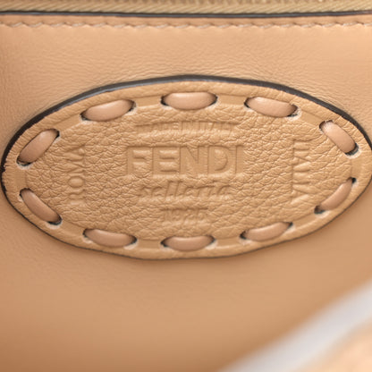 Fendi Cuoio Roma Sellerissima Nappa Sintetica Tape Stitch Baguette Beige 6 of 10