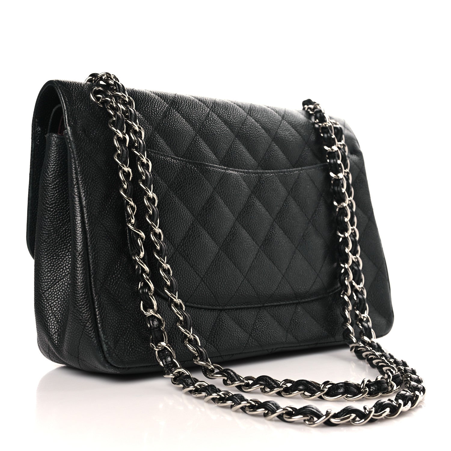 Chanel Caviar Quilted Jumbo Double Flap Black 3 of 10
