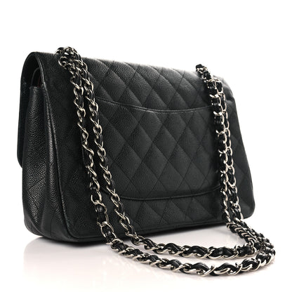 Chanel Caviar Quilted Jumbo Double Flap Black 3 of 10