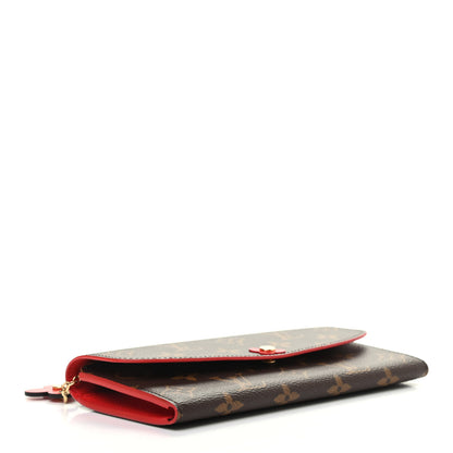 Louis Vuitton Monogram Bloom Flower Emilie Wallet Rouge 4 of 7