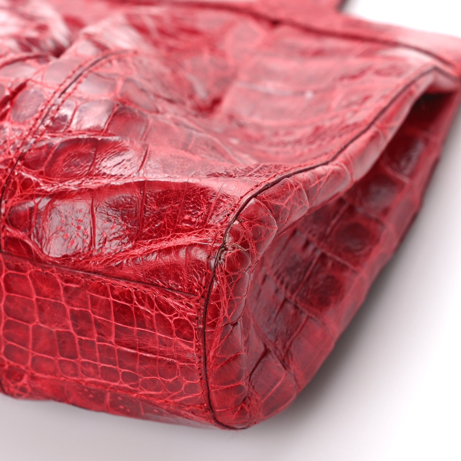 Nancy Gonzalez Crocodile Shoulder Bag Red 8 of 10