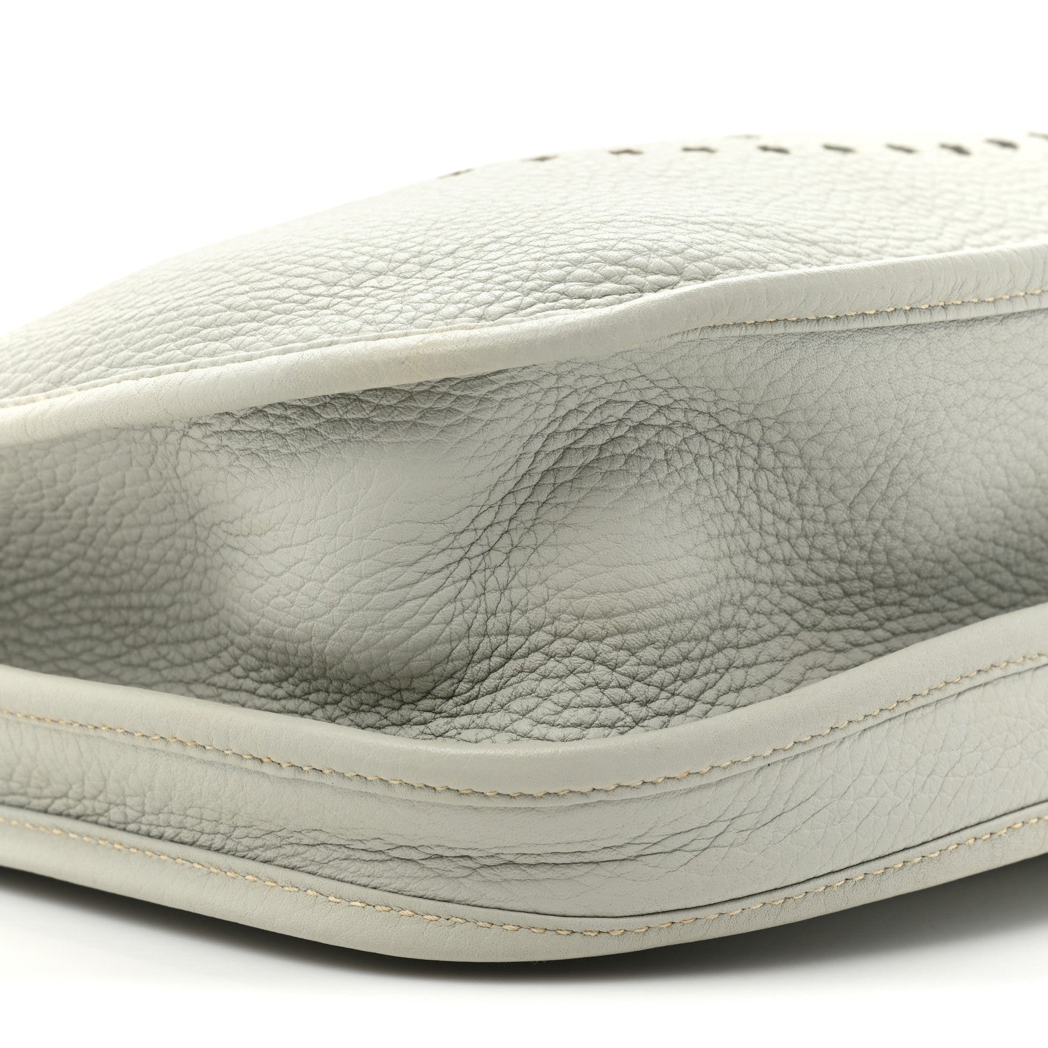 Hermes Taurillon Clemence Amazone Evelyne III GM Gris Perle Bleu Lin 8 of 11