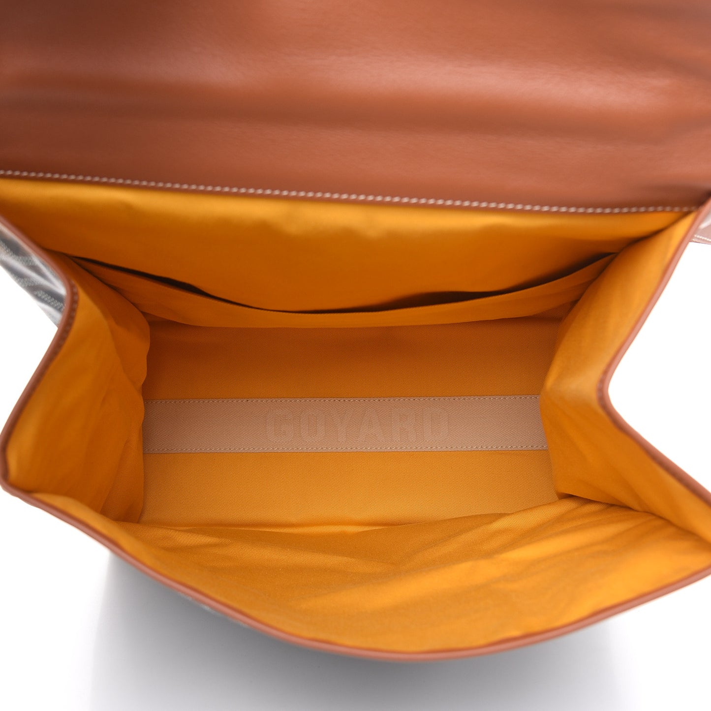 Goyardine Saint Leger Soft Briefcase Backpack Black Gold