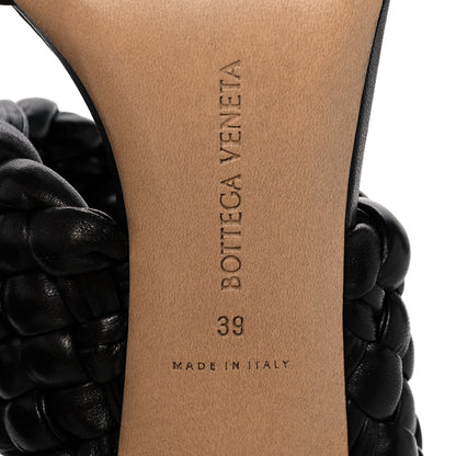 Bottega Veneta Nappa Twisted Padded Intrecciato Curve Slide Sandals 39 Black 6 of 7