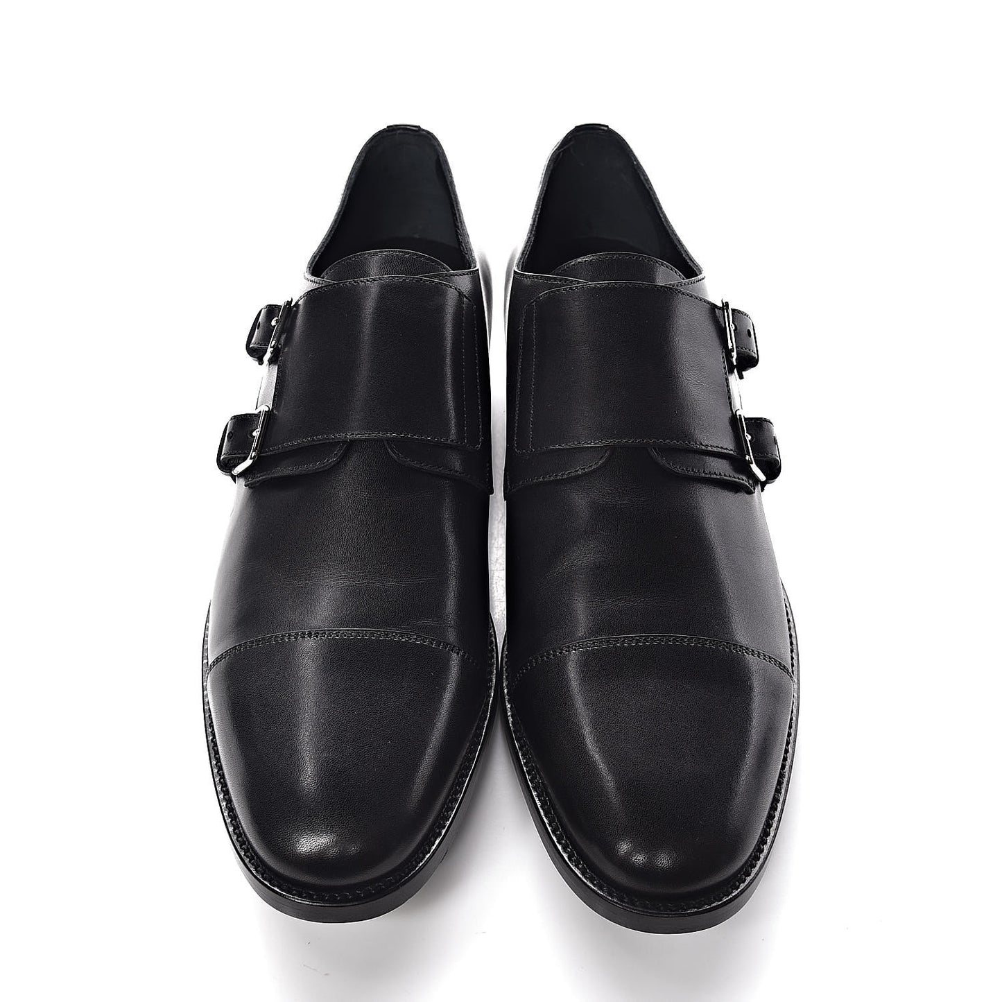 Calfskin Mens Dylan 20 Monk Oxford 40 Black