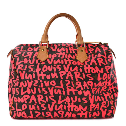 Louis Vuitton Monogram Graffiti Speedy 30 Fuchsia 1 of 9