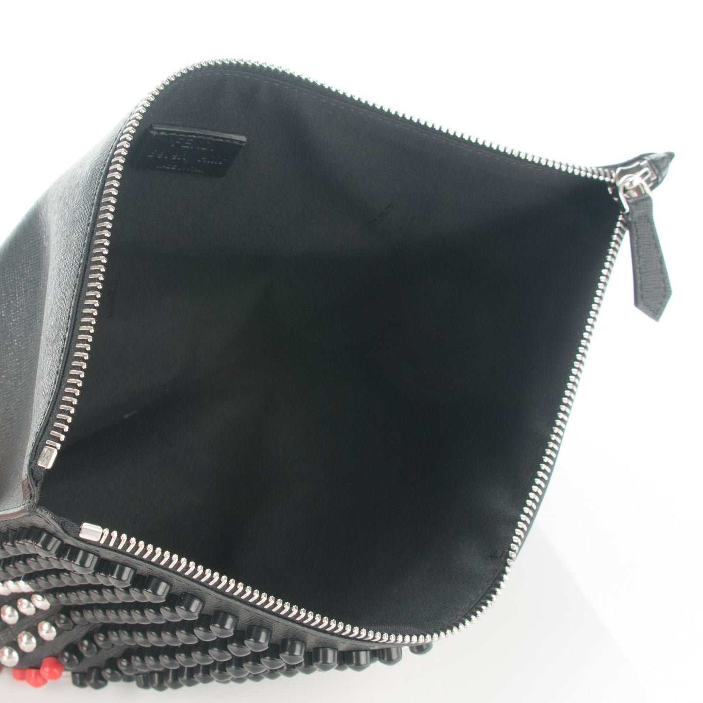 Vitello Elite Lightning Monster Eyes Studded Pouch Black
