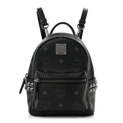 MCM Visetos Side Stud X-Mini Stark Bebe Boo Backpack Black 1 of 9