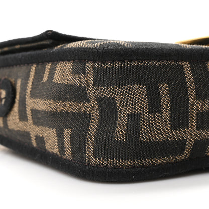Fendi Fabric Jacquard FF 1974 Mini Baguette Tobacco Moro Black 9 of 10