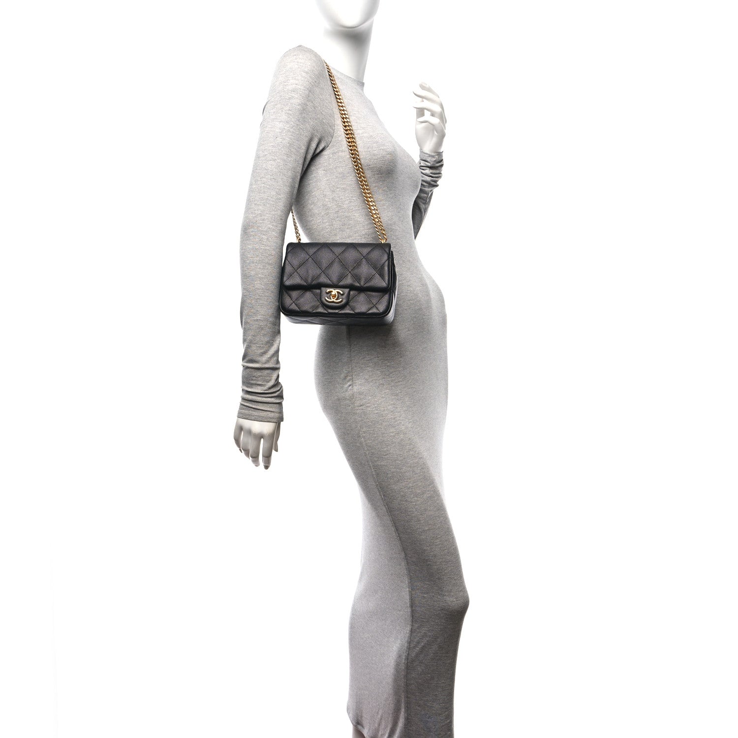 Chanel Caviar Quilted Mini Sweetheart Flap Black 2 of 11