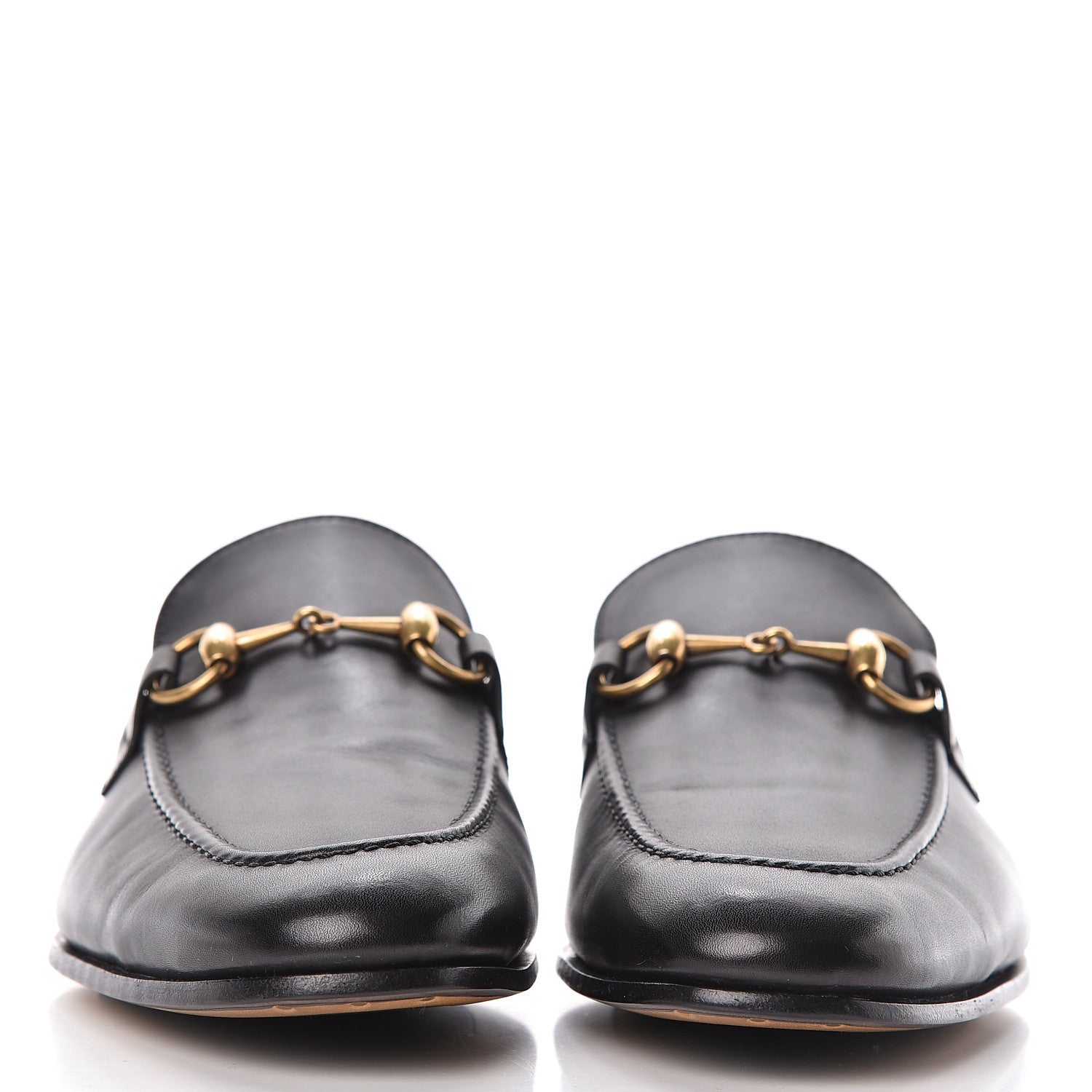 Gucci Calfskin Horsebit Mens Jordaan Loafers 5 Black 2 of 7