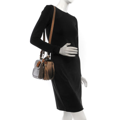 Gucci Metallic Calfskin Medium New Bamboo Top Handle Bag Bronze 2 of 7