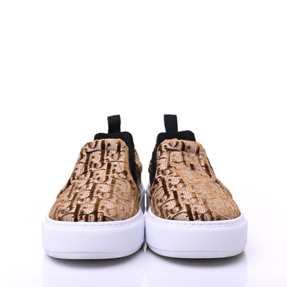 Christian Dior Velvet Oblique Womens Solar Slip On Sneakers 37 Bronze 2 of 7