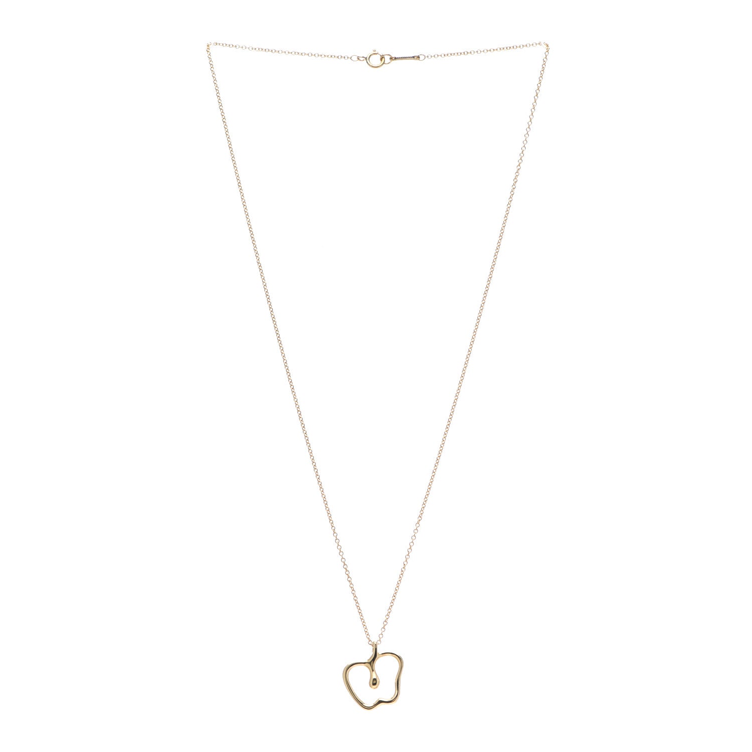 Tiffany 18K Yellow Gold Elsa Peretti Apple Pendant Necklace 3 of 4