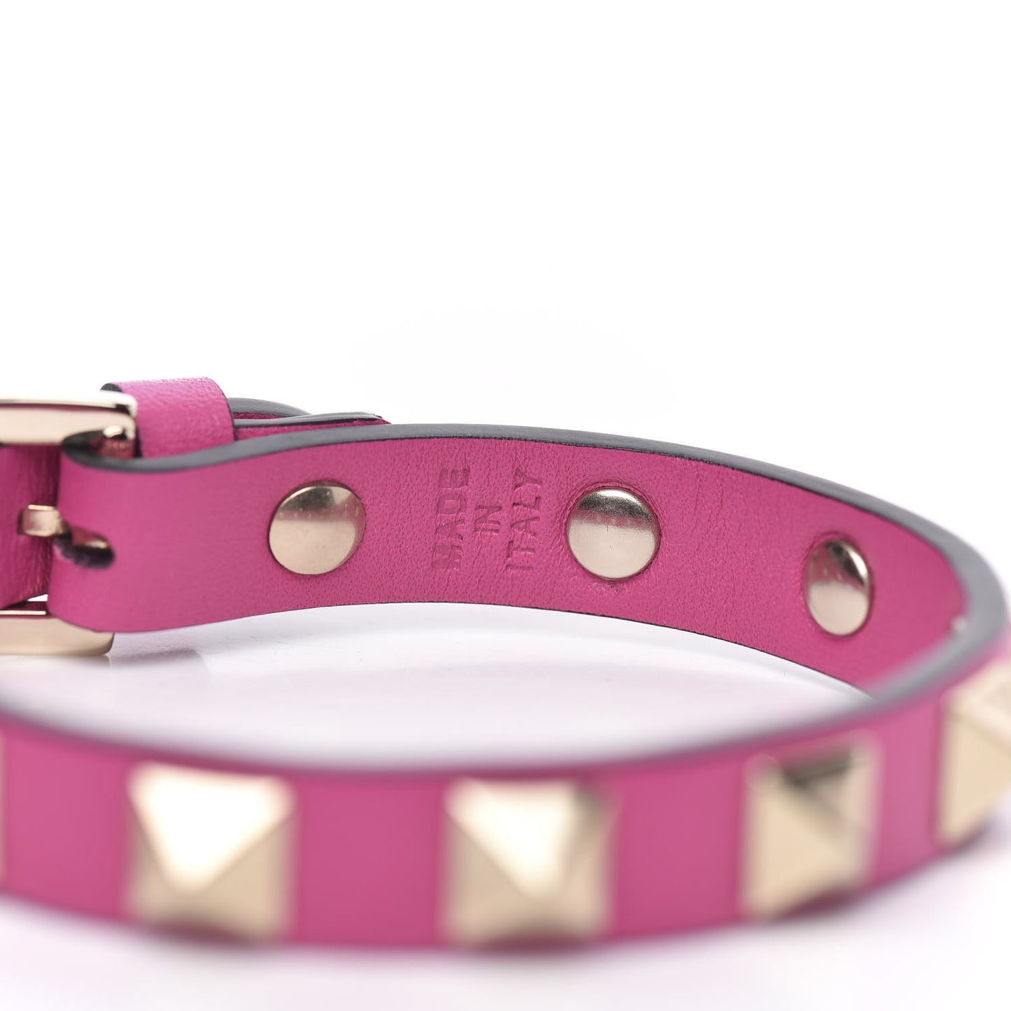 Vitello Rockstud Bracelet Pink