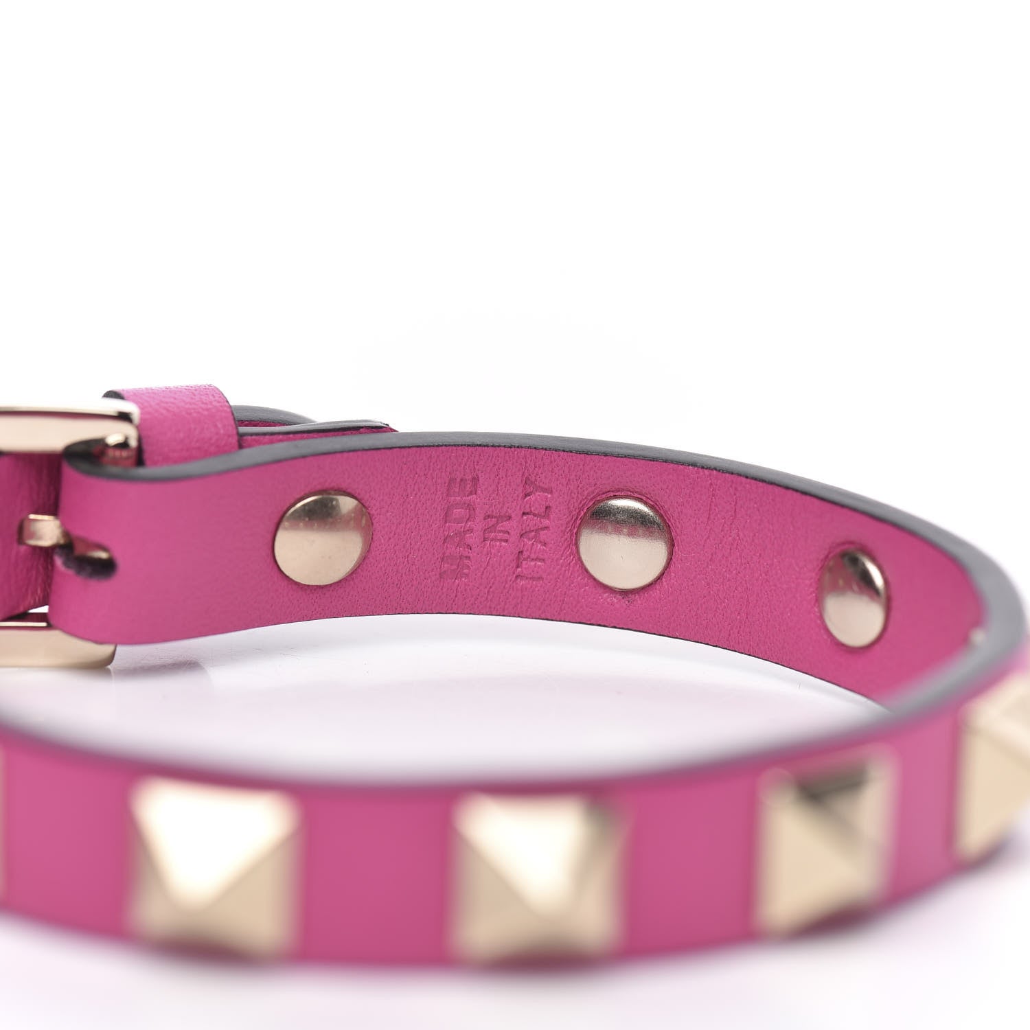 Valentino Garavani Vitello Rockstud Bracelet Pink 4 of 5