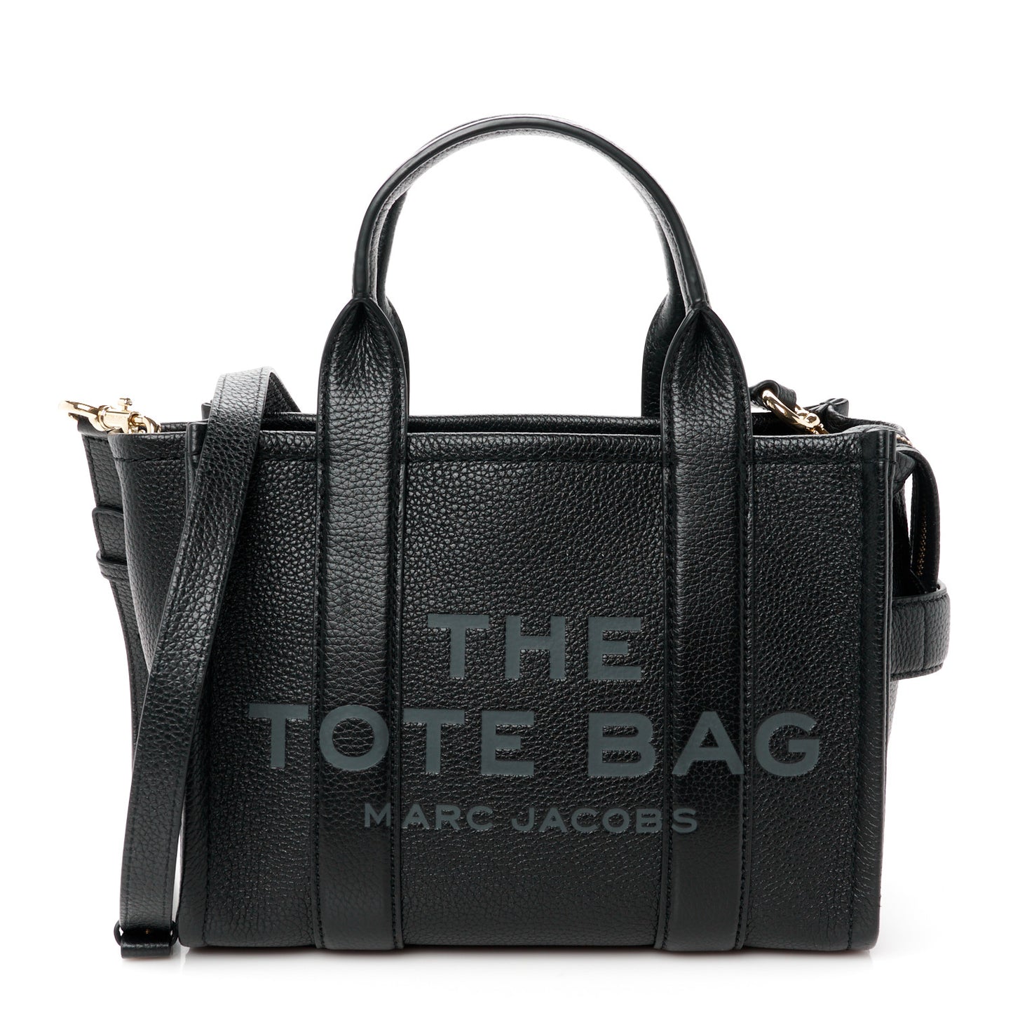 Grained Calfskin Small The Tote Bag Black