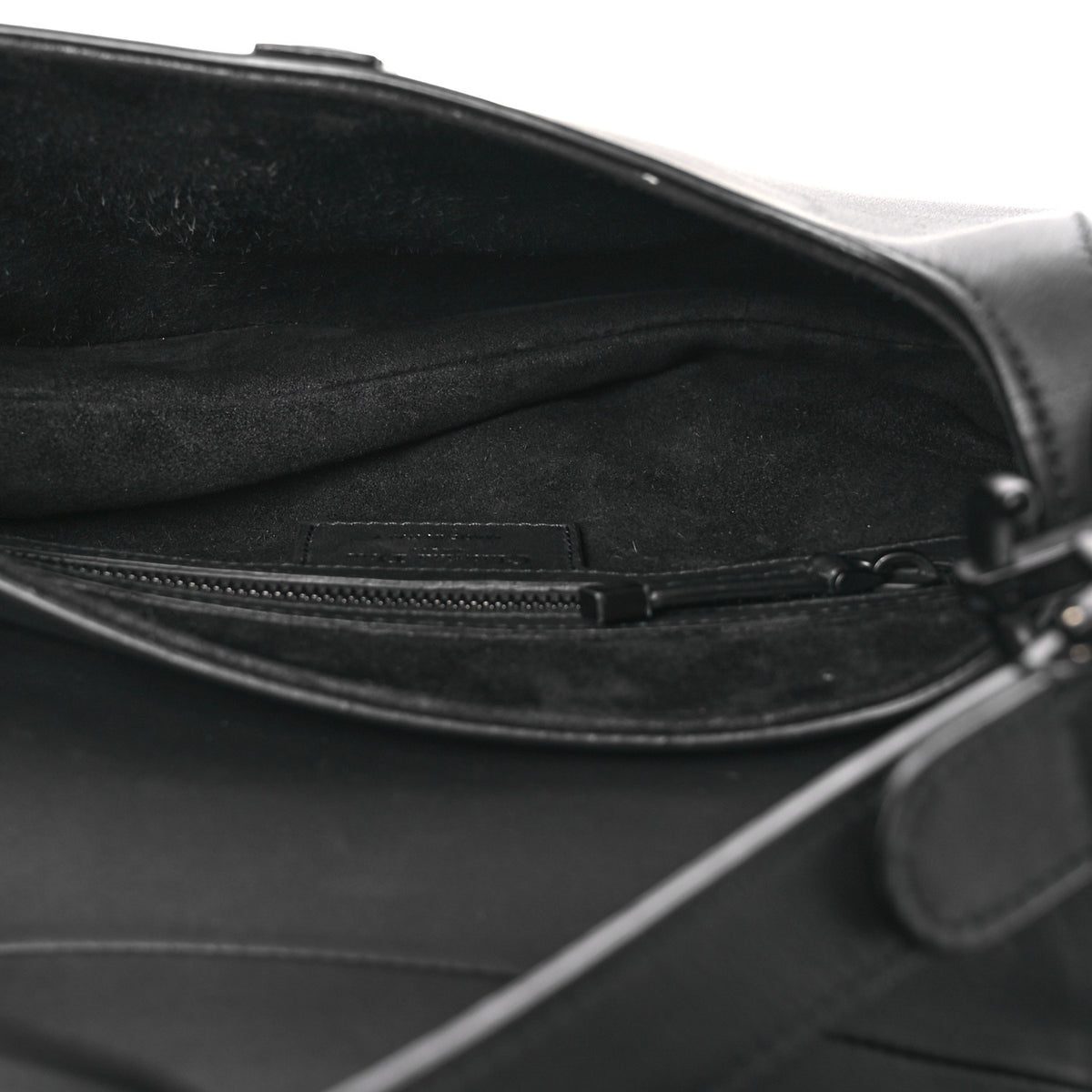 Ultra Matte Calfskin Saddle Bag Black