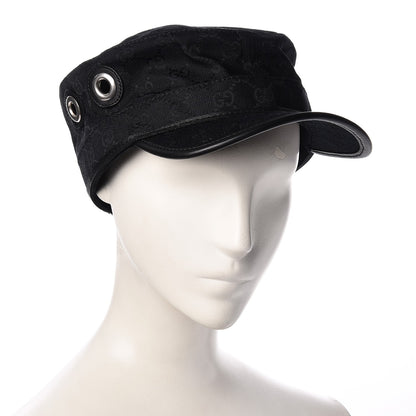 Gucci Monogram Canvas Military Hat L Black 2 of 6
