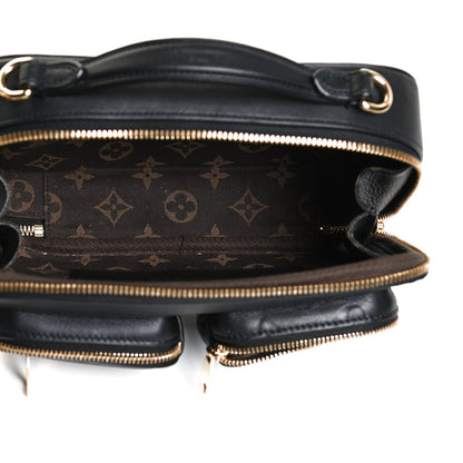 Louis Vuitton Calfskin Monogram Embossed Utility Crossbody Black 5 of 12