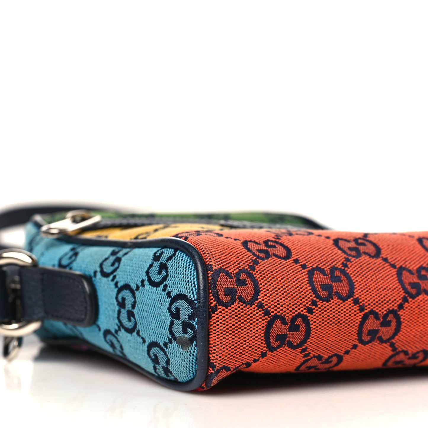 Monogram Multicolor Mini Retro Interlocking G Messenger Blue Rainbow Light Blue