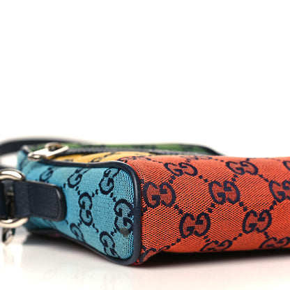 Gucci Monogram Multicolor Mini Retro Interlocking G Messenger Blue Rainbow Light Blue 8 of 10