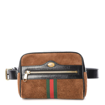 Gucci Suede Small Ophidia Belt Bag 85 34 Brown 1 of 8