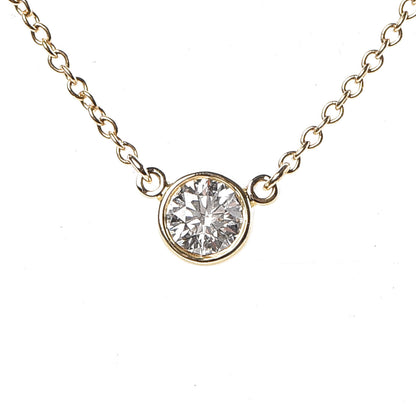 Tiffany 18K Yellow Gold Diamond .21ct Elsa Peretti Diamonds by the Yard Pendant Necklace 4 of 8