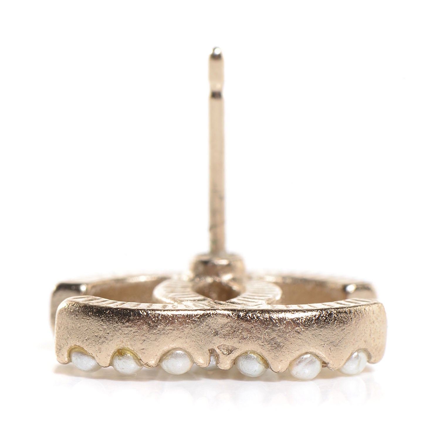 Chanel Pearl CC Earrings Gold 5 of 6