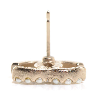 Chanel Pearl CC Earrings Gold 5 of 6