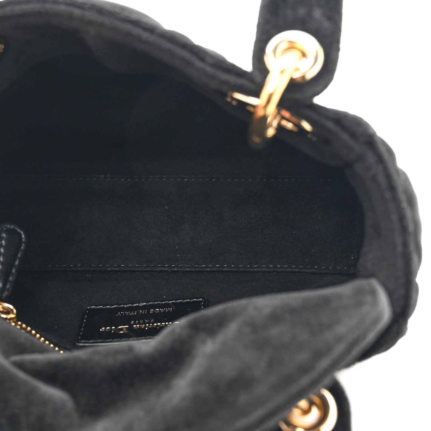 Velvet Mini Lady Dior Black