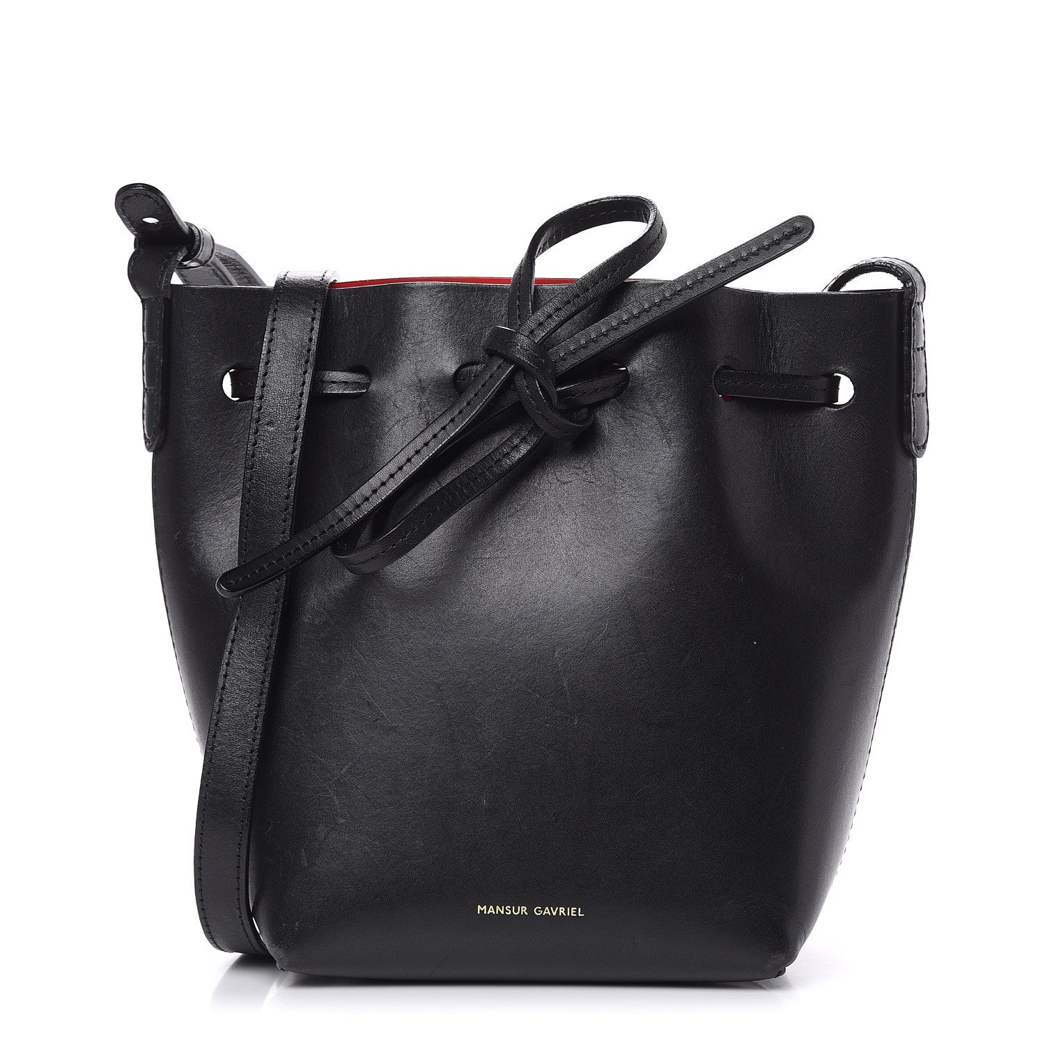 Mansur Gavriel Calfskin Mini Mini Bucket Bag Black Flamma 1 of 13