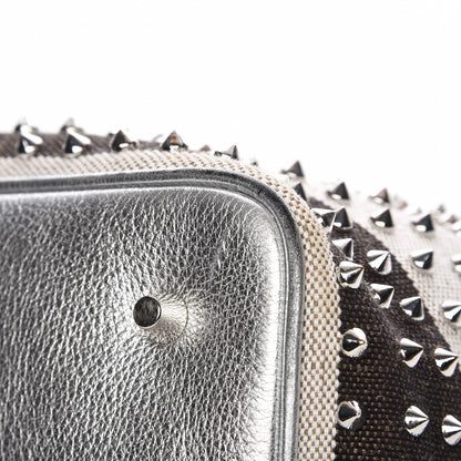 Burberry Canvas Mega Check Studded Medium Susanna Hobo Silver 10 of 12