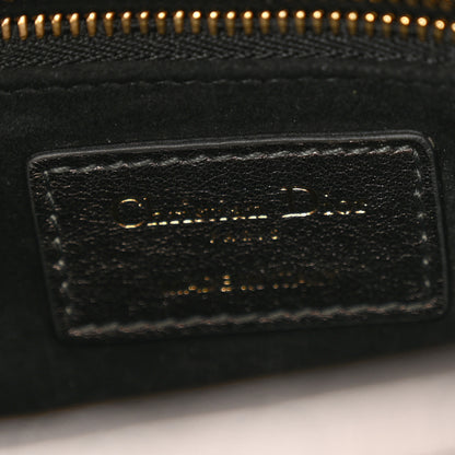 Christian Dior Metallic Grained Calfskin Cannage Small My ABC Lady Dior Gunmetal 6 of 10