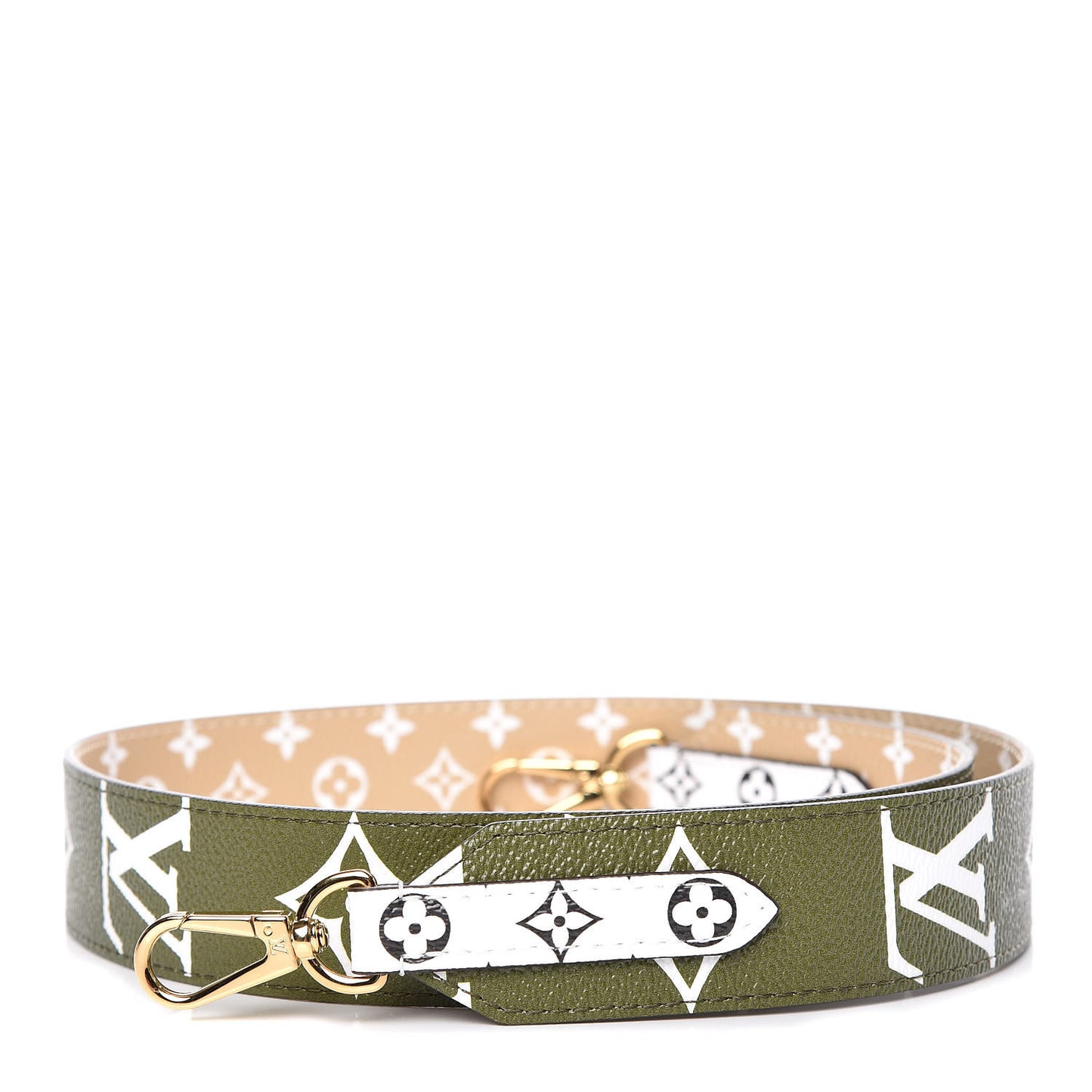 Monogram Giant Bandouliere Shoulder Strap Kaki