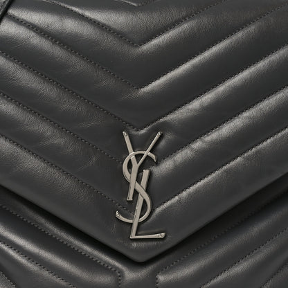 Saint Laurent Calfskin Y Quilted Monogram Large Loulou Chain Satchel Earth 7 of 9