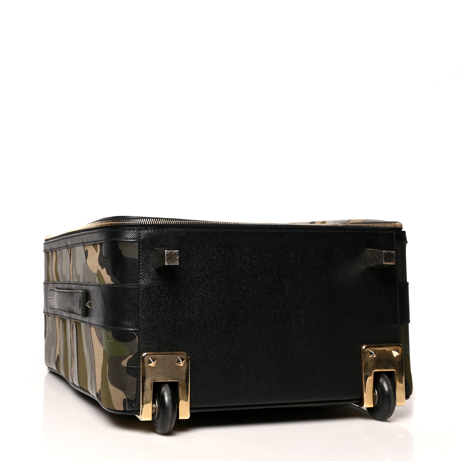 Valentino Garavani Nappa Canvas Camouflage Rolling Luggage Green 3 of 10