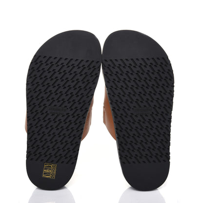 Hermes Calfskin Womens Chypre Sandals 36 Gold 5 of 9