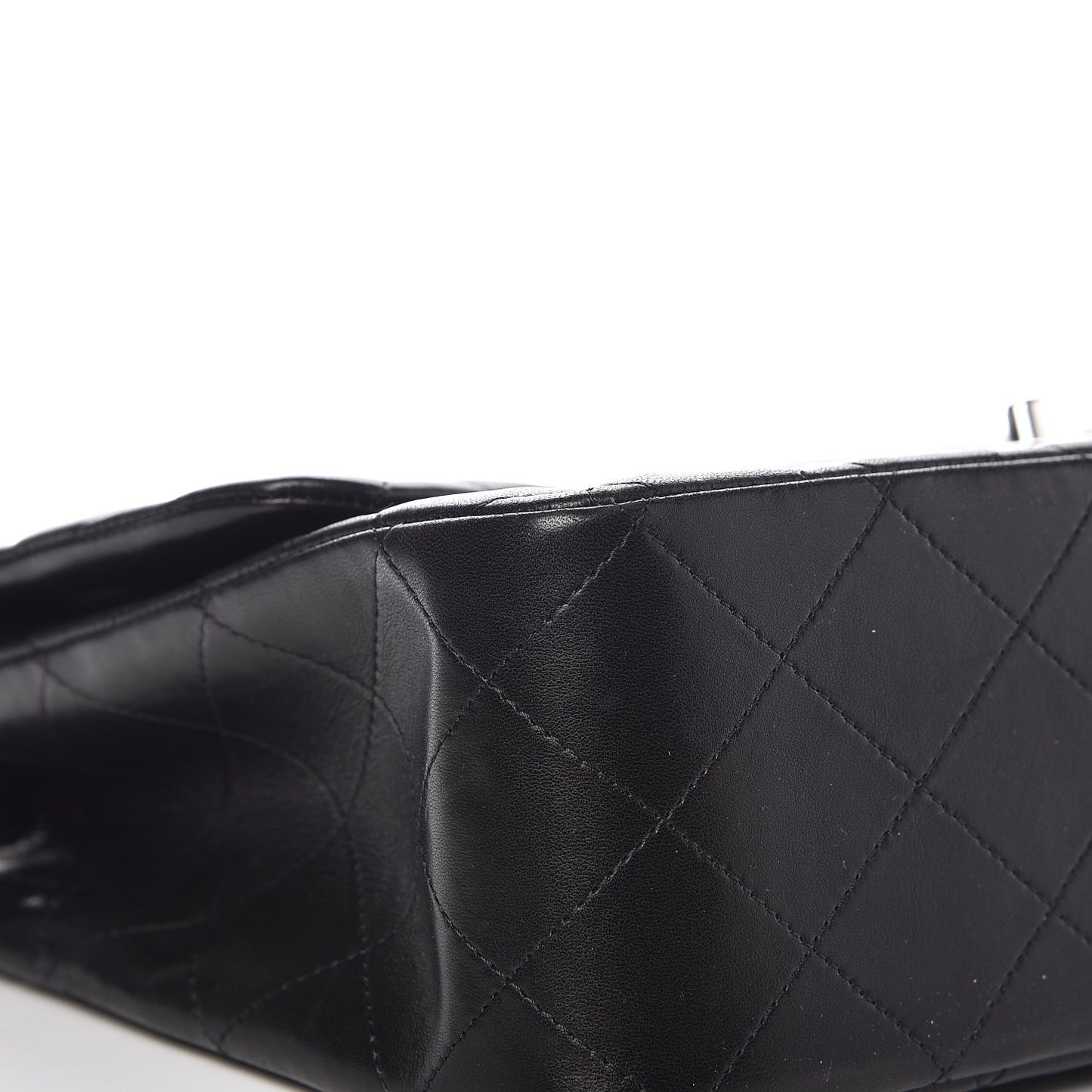Lambskin Quilted Jumbo Single Flap Black