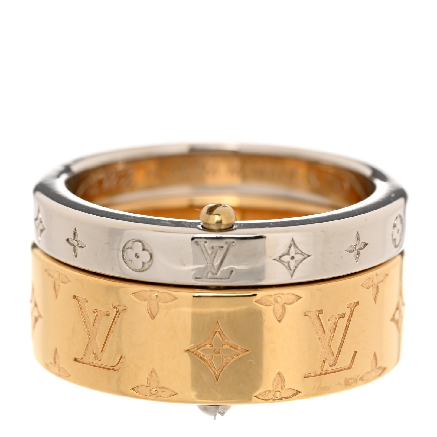 Monogram Double Nanogram Ring M Gold Palladium