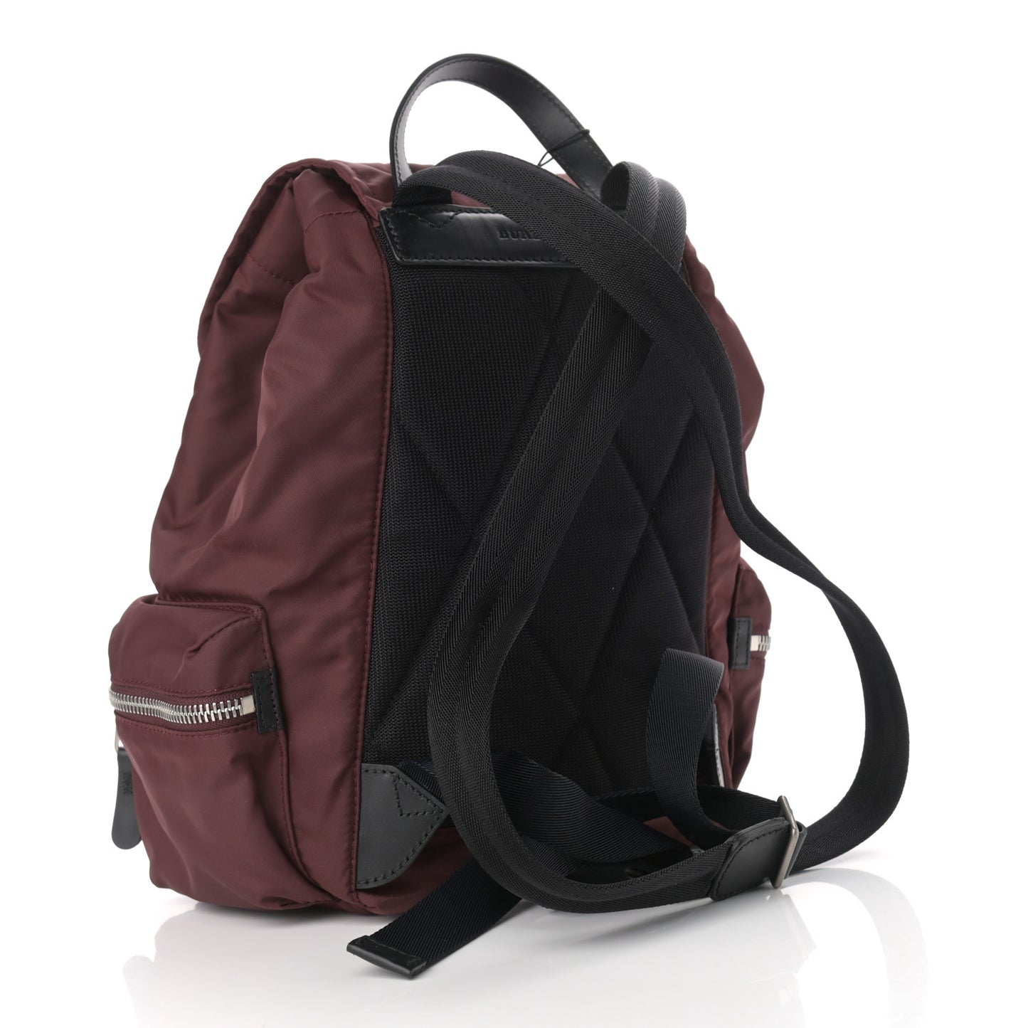 Nylon Puffer Medium Rucksack Backpack Burgundy