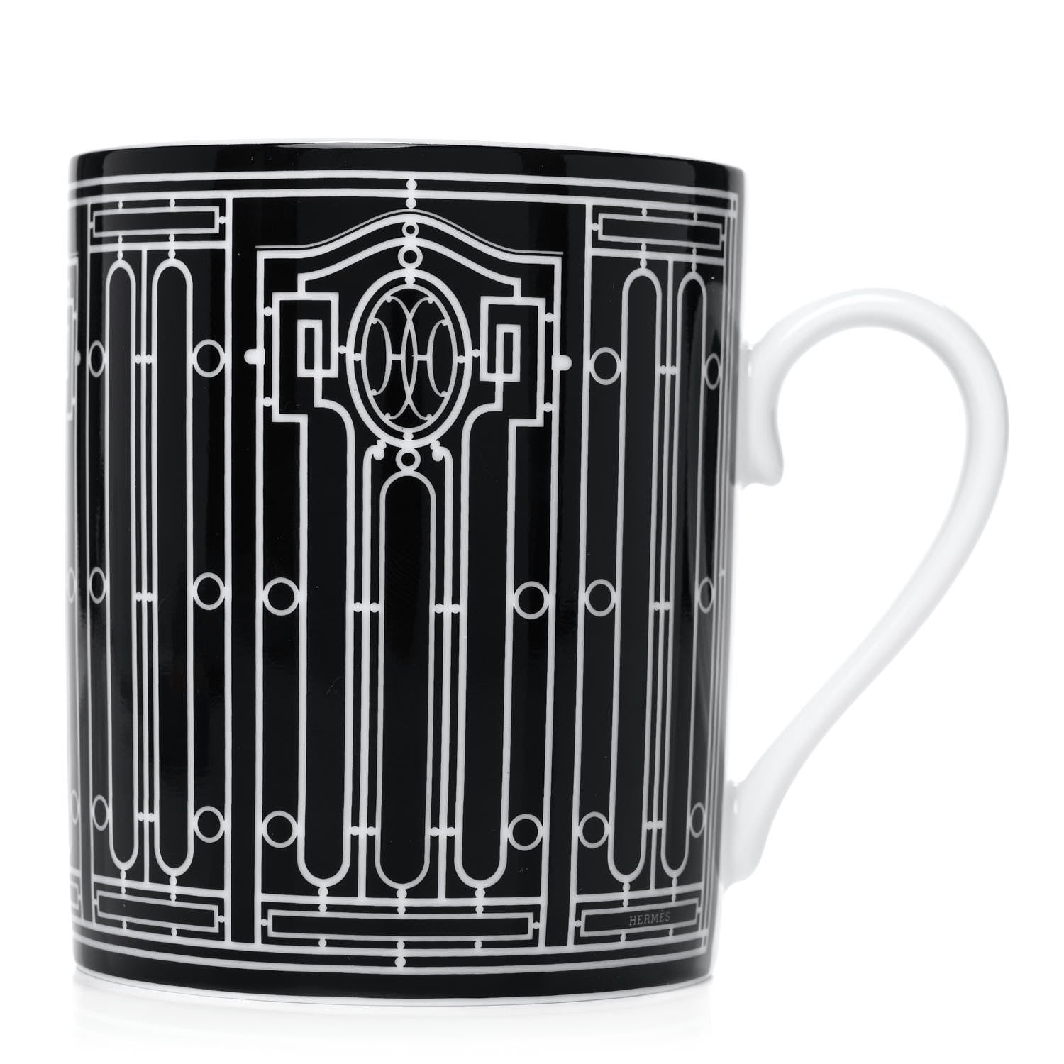 Hermes Porcelain H Deco Mug N°2 Black 1 of 10
